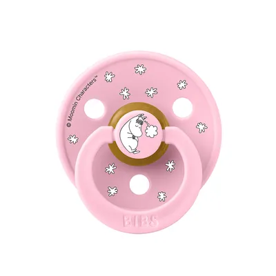 Пустушка BIBS x Moomins Colour Latex Round (кругла) Dreaming – Baby Pink