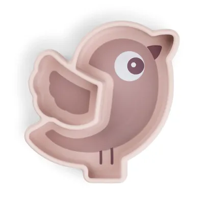 Силіконова тарілка для перекусів Done By Dear Stick&Stay Birdee Пудра