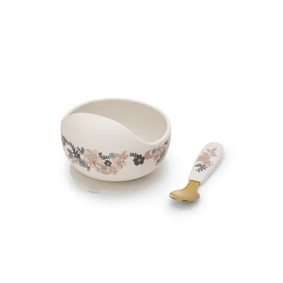 Набір для годування Elodie Details Silicone Bowl Set Blue Garden