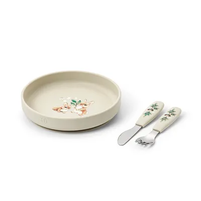 Набір для годування Elodie Details Silicone Plate Set Bunny Darling