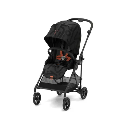 Прогулянкова коляска Cybex Melio Carbon Real Black (з бампером)