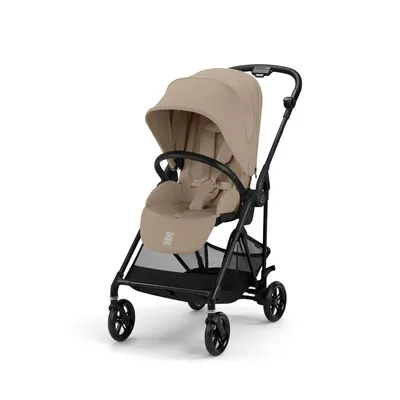 Прогулянкова коляска Cybex Melio Carbon Almond Beige (з бампером)