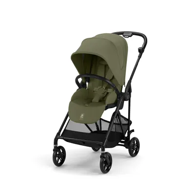 Прогулянкова коляска Cybex Melio Carbon Moss Green (з бампером)