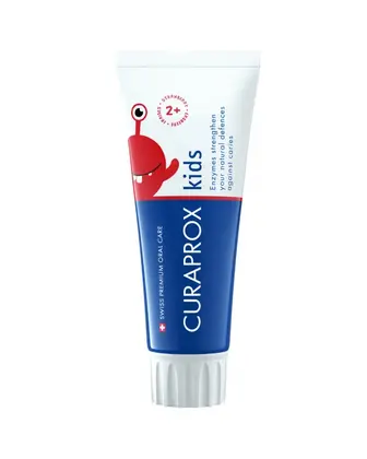 Зубна паста дитяча Curaprox kids 0+ (полуниця) без фтору