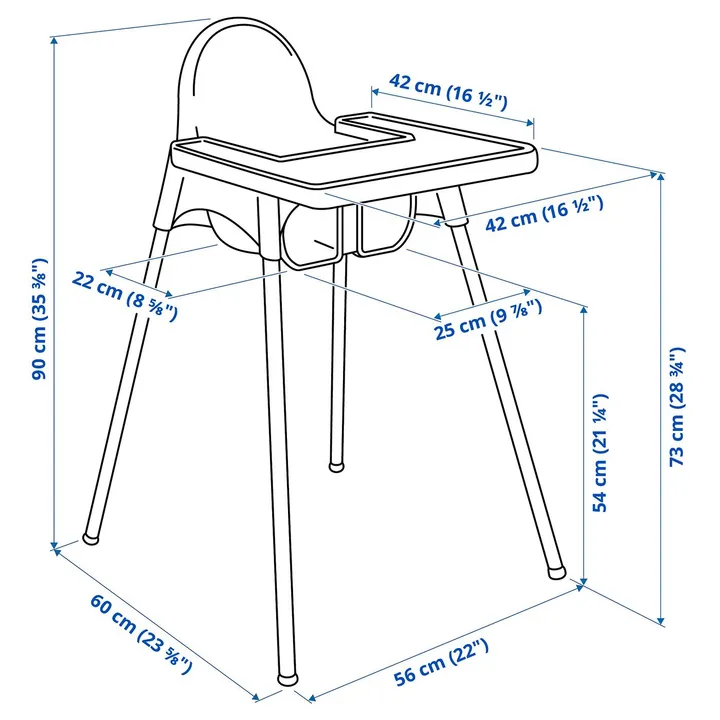 Стільчик для годування Ikea Antilop Blue (очікувати 2-3 дні) — Photo 8