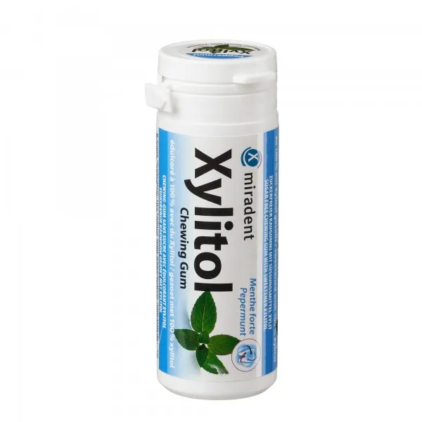 Жувальна гумка з ксилітолом Xylitol Chewing Gum Peppermint (30 шт), (Miradent)