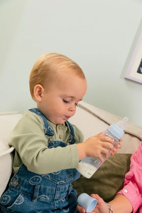 Дитяча пляшечка BIBS Baby Bottle Round Silicone 270 мл Medium Flow (середній поток) Sage — Photo 12