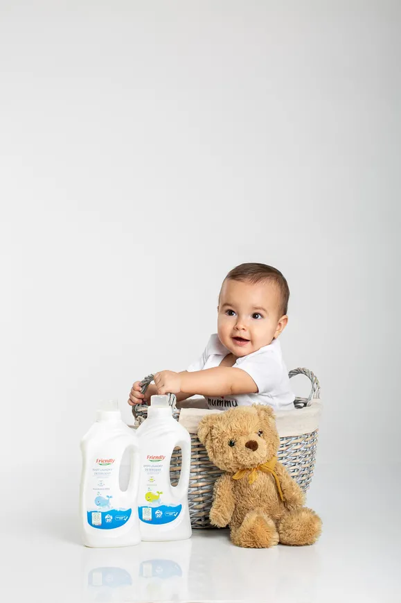 Органічний рідкий пральний порошок Friendly Organic без запаху 1000 мл (20 прань) — Photo 10
