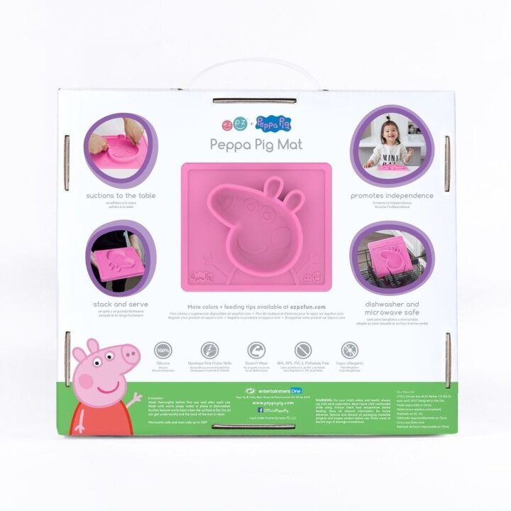 Тарілка-килимок рожевий EZPZ PEPPA PIG MAT — Photo 12