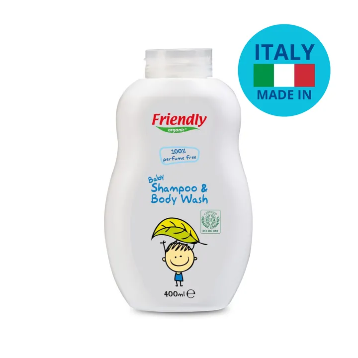 Органічний дитячий шампунь-гель Friendly Organic без запаху 400 мл — Photo 8