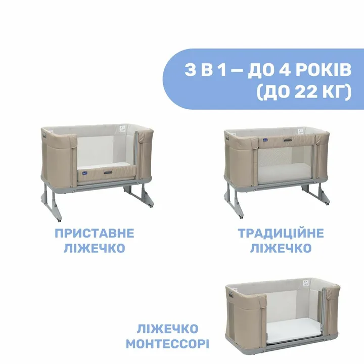 Ліжечко 3 в 1 Chicco Next2Me Forever (10) — Photo 15