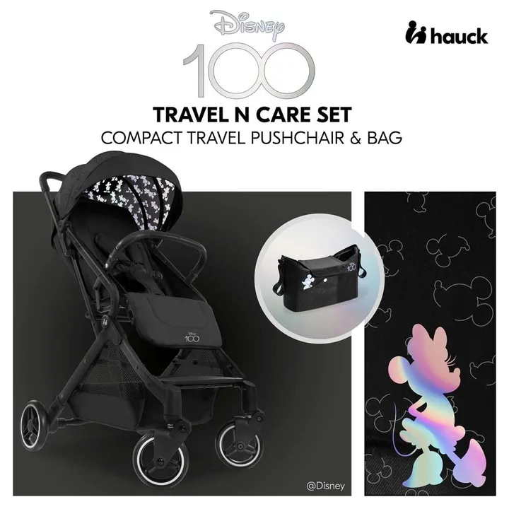 Коляска прогулянкова Hauck Travel N Care Disney 100 Black + органайзер — Photo 12