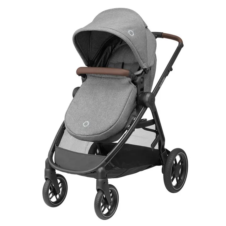 Коляска MAXI-COSI ZELIA S TRIO Grey (Black Frame/Brown Leather + CabrioFix S i-Size + сумка) — Photo 19