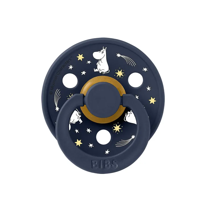 Пустушка BIBS x Moomins Colour Latex Round (кругла) Good Night Friends – Deep Space (6-18 міс) — Photo 6
