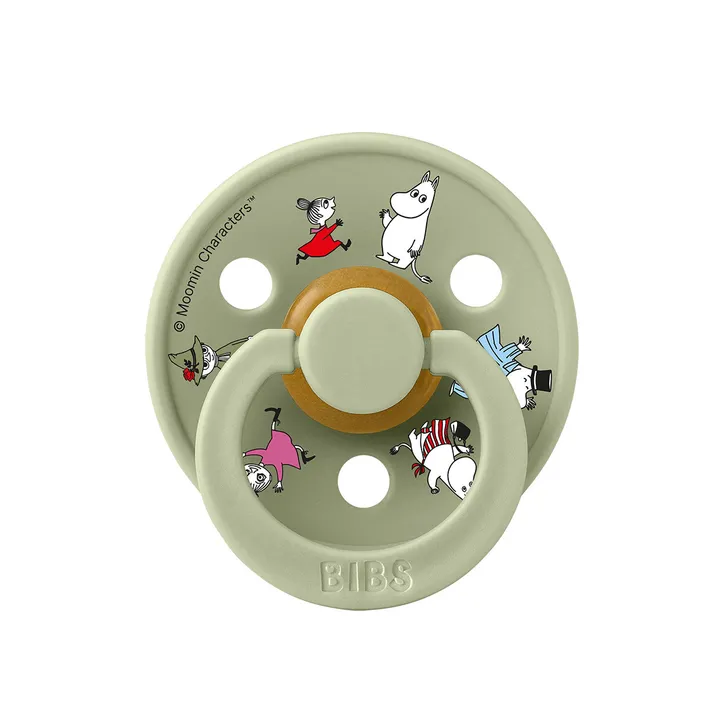 Пустушка BIBS x Moomins Colour Latex Round (кругла) Friends – Sage (6-18 міс) — Photo 6