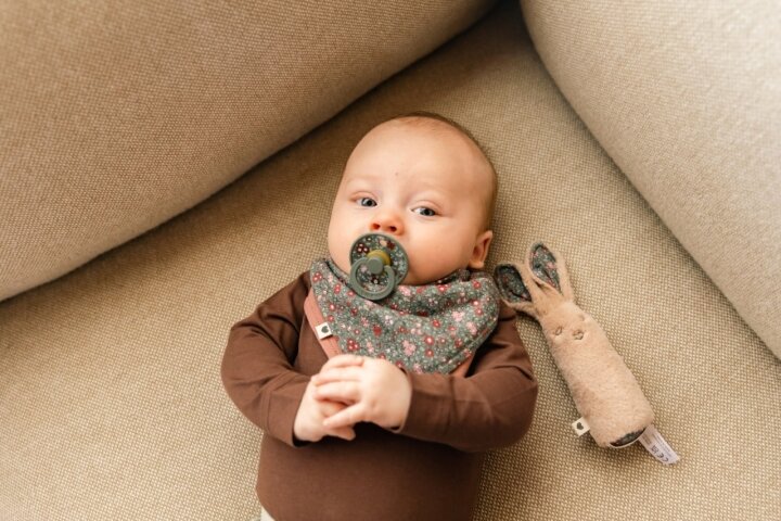 Нагрудник BIBS x Liberty Bandana Bib – Chamomile Lawn Woodchuck/Pine — Photo 5