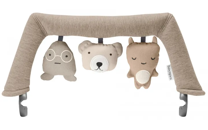 Дуга з іграшками на шезлонг BabyBjorn Balance Soft Friends, Neutrals — Photo 3