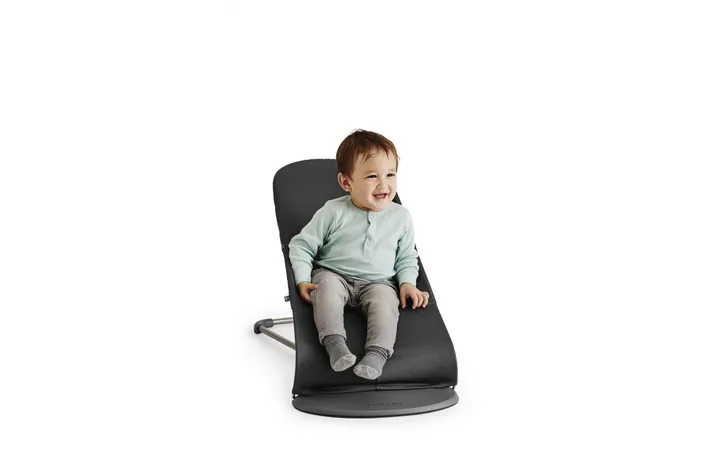Шезлонг для немовлят BabyBjorn Bouncer BLISS Woven Anthracite Classic Quilt — Photo 15
