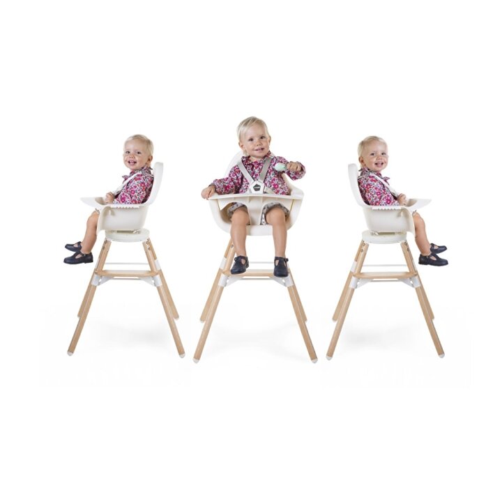 Стілець для годування Childhome Evolu ONE.80° з бампером - natural/white — Photo 21