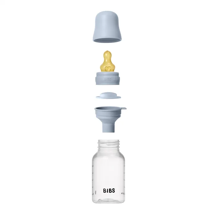 Дитяча пляшечка BIBS Baby Bottle Round Latex 150 мл Slow Flow (повільний поток) Ivory — Photo 13