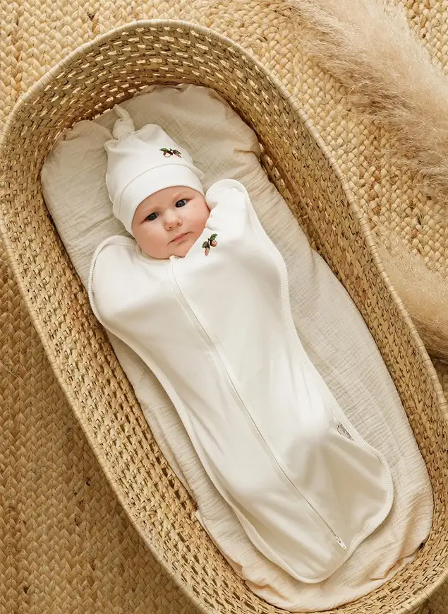Євро пелюшка на блискавці з шапочкою "Purl", Жолуді 0-3 міс. — Photo 5