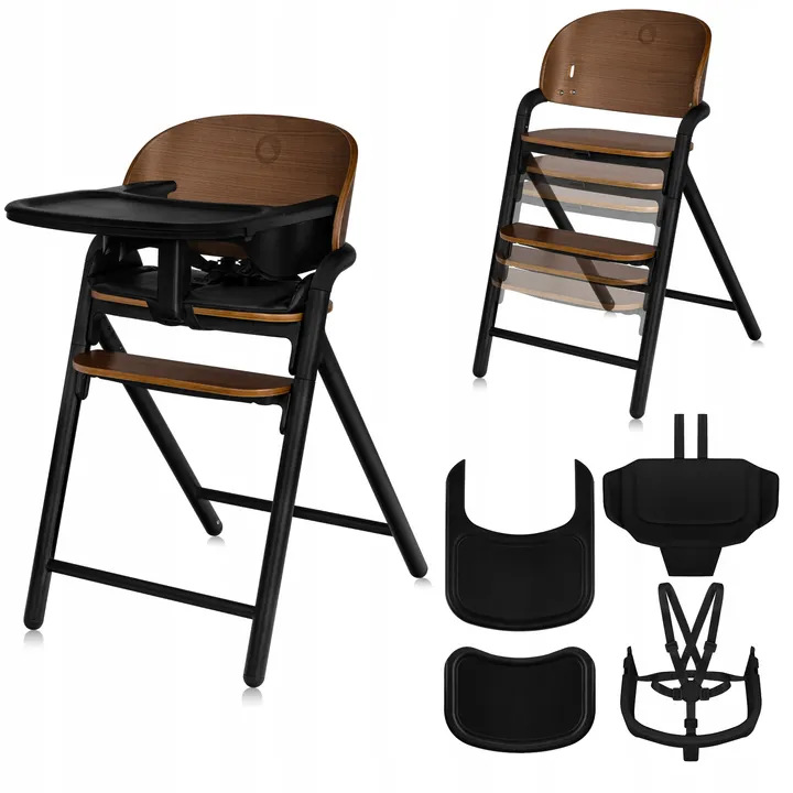 Стілець для годування Lionelo CELIA BLACK WOOD — Photo 5