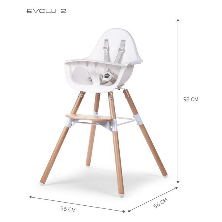 Стілець для годування Childhome Evolu 2 з бампером natural/white — Photo 48