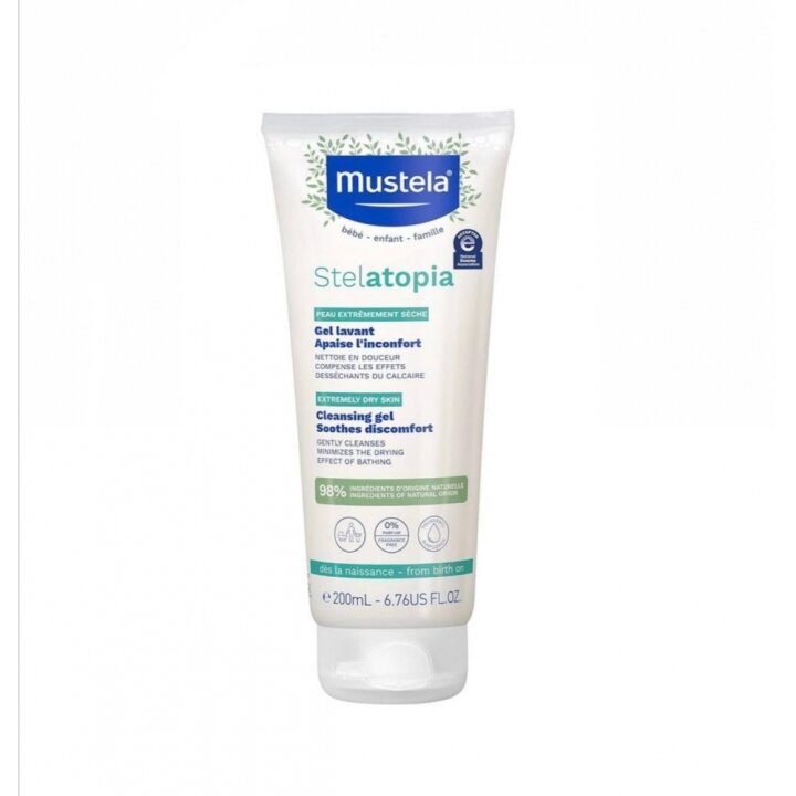 Гель для купання Mustela Stelatopia Cleansing Gel Lavant 200 мл, ШК 3504105033637 — Photo 2