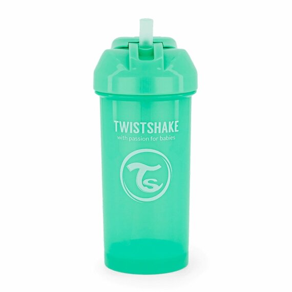 Чашка непроливайка із силіконовою соломинкою 360мл Twistshake Pastel Green 6+міс