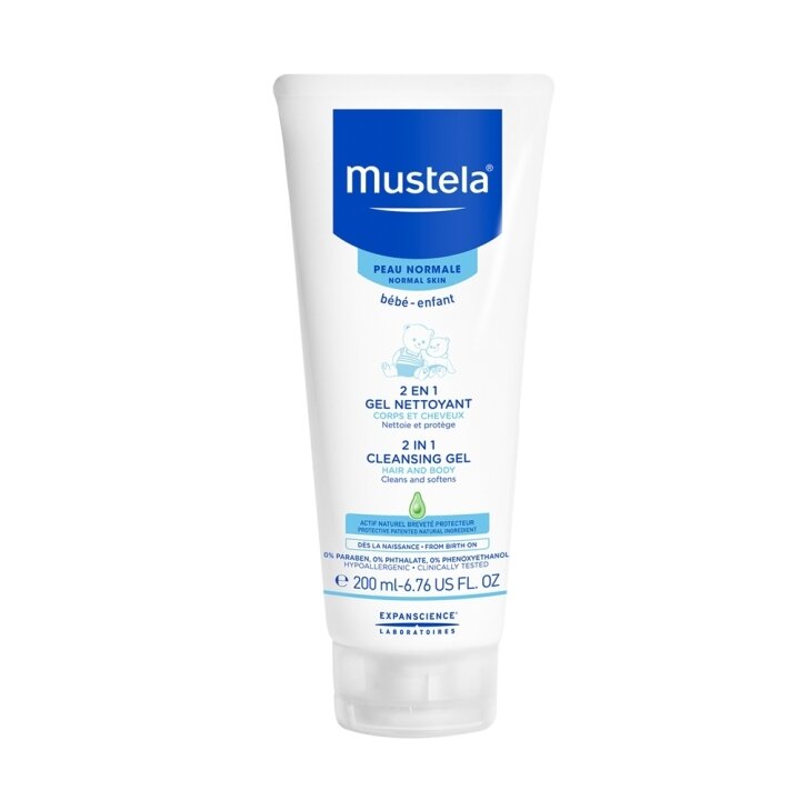 Очищуючий гель для волосся і тіла 2 в 1 MUSTELA (Мустела) 2 in 1 Cleasing Gel 200 мл