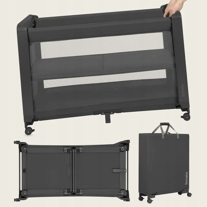 Ліжечко дитяче 3 в 1 Lionelo PATTY GREY GRAPHITE — Photo 7