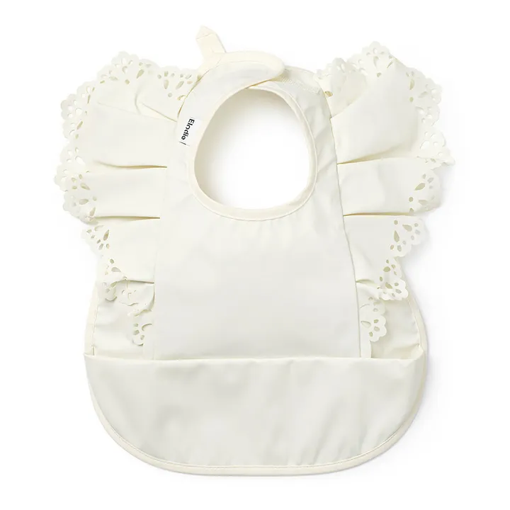 Нагрудник для годування Elodie Details Baby Bib Vanilla White — Photo 3