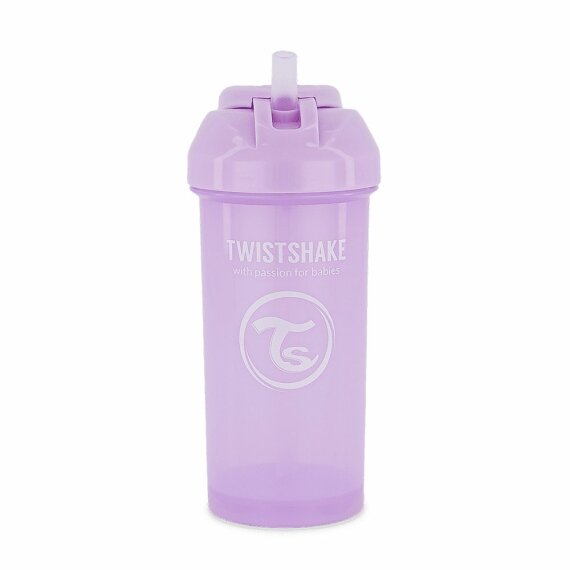 Чашка непроливайка із силіконовою соломинкою 360мл Twistshake Pastel Purple 6+міс