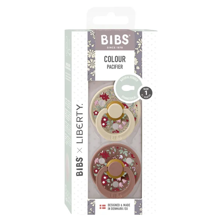 Пустушка BIBS x Liberty Colour Latex Symmetrical (симетрична) – Chamomile Lawn Woodchuck Mix (2 в упаковці) 0-6 міс. — Photo 10