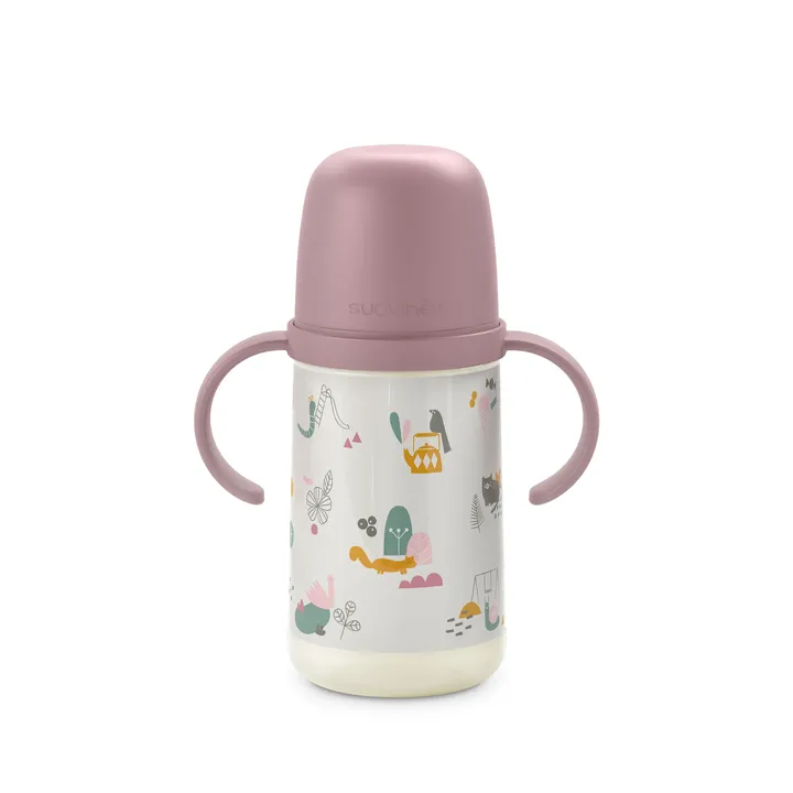 Чашка з силіконовим носиком, 270 мл, +6 місяців, "A walk in the park"/рожева — Photo 2