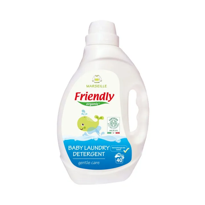 Органічний рідкий пральний порошок Friendly Organic марсельське мило 2000 мл (40 прань) — Photo 11