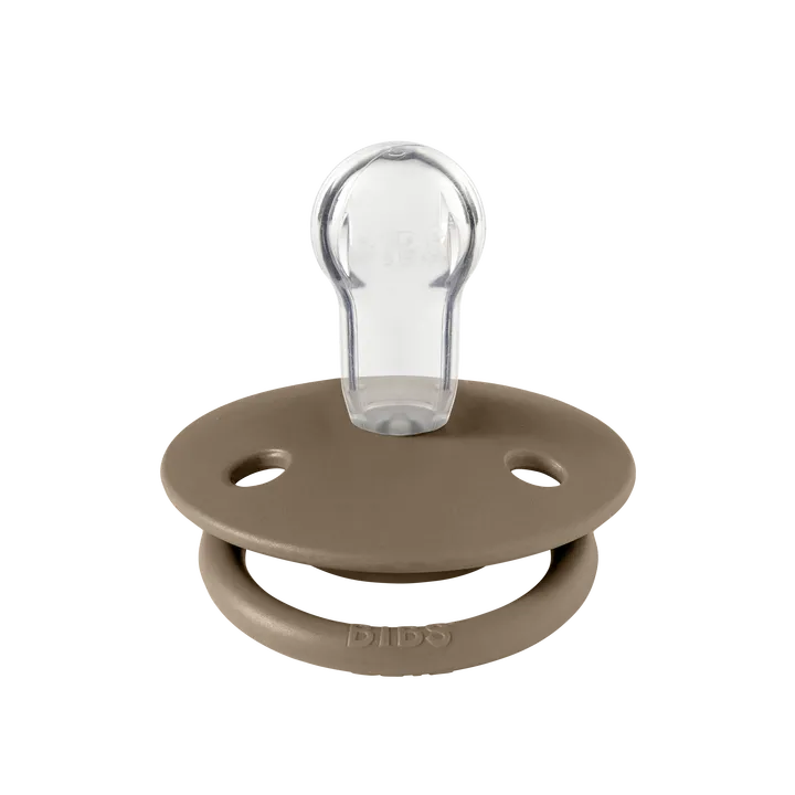 Соска пустушка BIBS De Lux Silicone Round (кругла) – Dark Oak 0-36 міс. — Photo 4