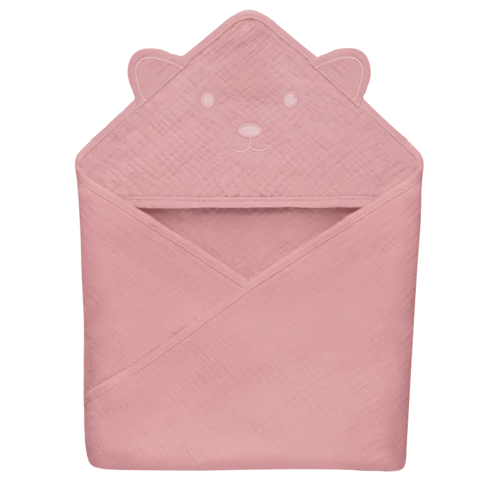 Рушник Lionelo MUSLIN HOODED TOWEL PINK BABY — Photo 3