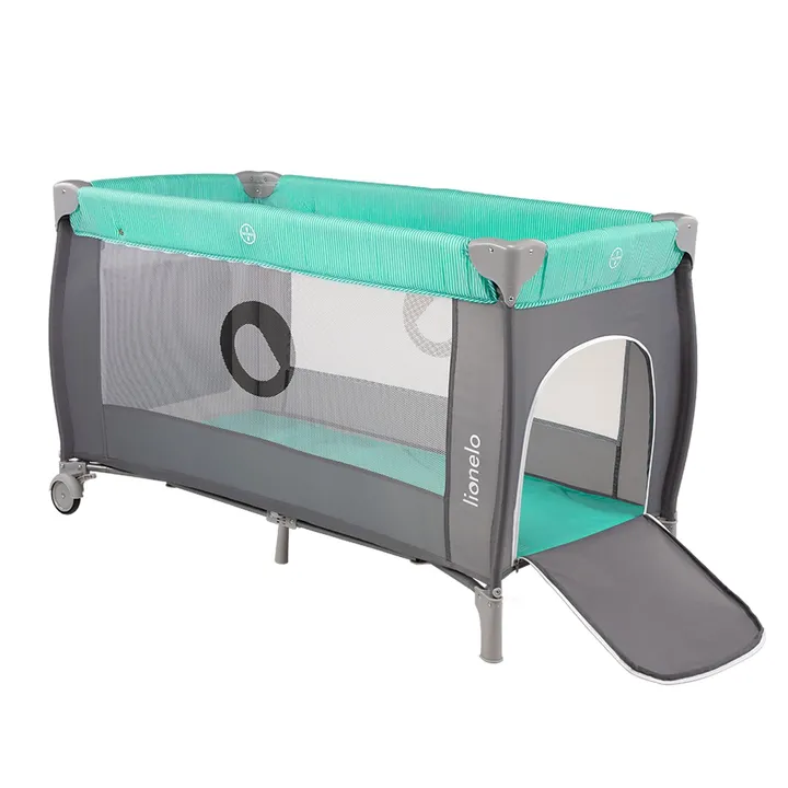 Ліжечко-манеж Lionelo SVEN PLUS TURQUOISE / GREY — Photo 8