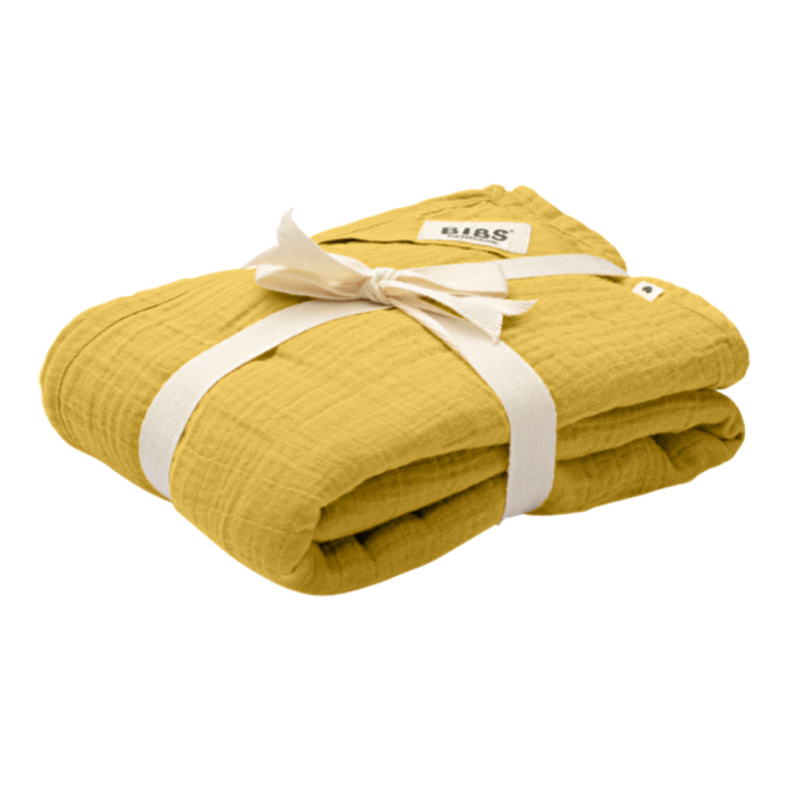 Муслінова тканина пелюшка BIBS Muslin Swaddle 1 шт в упаковці 120*120 см з сумкою - mustard