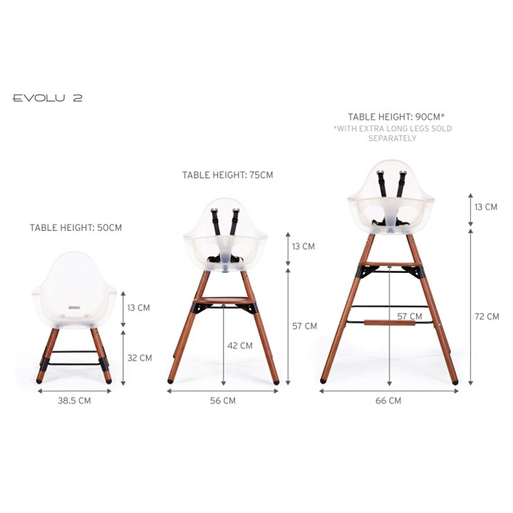 Стілець для годування Childhome Evolu 2 з бампером nut/frosted — Photo 22