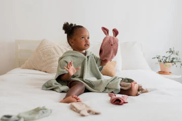 Рушник пончо з капюшоном BIBS Kangaroo Poncho Toddler Petrol — Photo 13