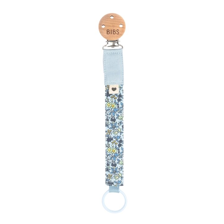 Тримач для пустушки BIBS x Liberty Pacifier Clip – Chamomile Lawn Baby Blue — Photo 4