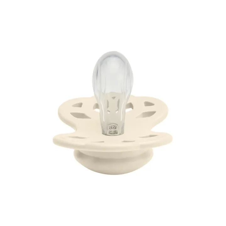 Соска пустушка BIBS Infinity Silicone Symmetrical (симетрична) – Ivory 6міс.+ — Photo 4