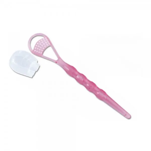Щітка для очищення язика Tong-Clin De Luxe - Pink, (Miradent) — Photo 3