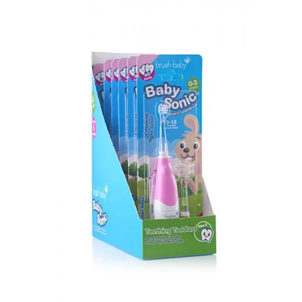 Електрична зубна щітка BabySonic (від 0 до 3 років) - Pink, (Brush-baby) — Photo 7