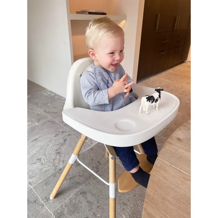Стілець для годування Childhome Evolu 2 з бампером natural/white, арт. CHEVOCHNW — Photo 19