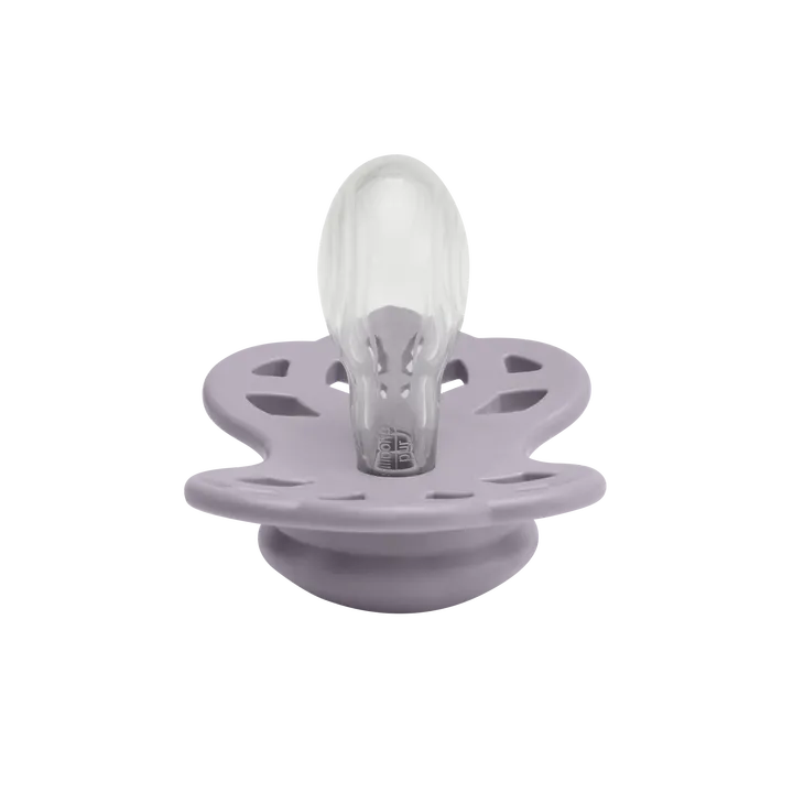 Соска пустушка BIBS Infinity Silicone Symmetrical (симетрична) – Fossil Grey 6-18 міс. — Photo 4