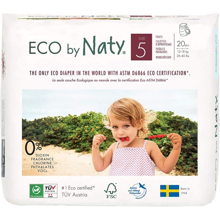 Одноразові дитячі підгузники-трусики Eco by Naty Розмір 5 (12-18 кг), 20 шт. — Photo 2