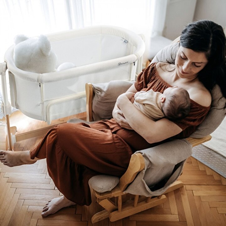 Дитяче ліжечко-люлька 2в1 BabyGO Amila крем — Photo 10